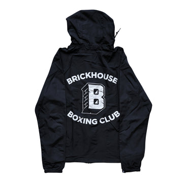 BRICKHOUSE BOXING CLUB HOODED ZIP UP WINDBREAKER – BLACK